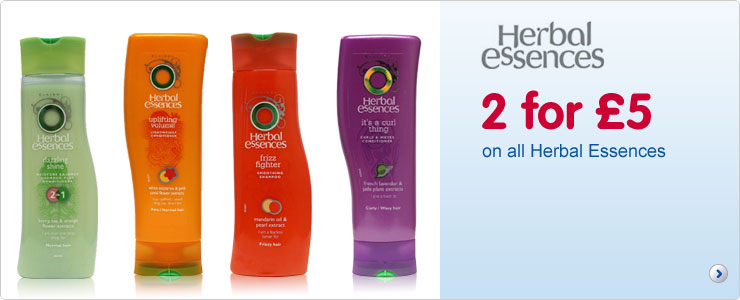 2 for £5 on selected Herbal Essences